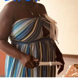 Striped Halter Dress breezy maxi style